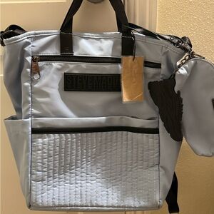 Steve Madden Sky Blue bag pack with Black Accents